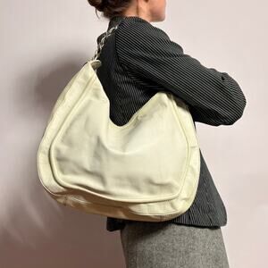 Calvin Klein White Leather Shoulder Bag